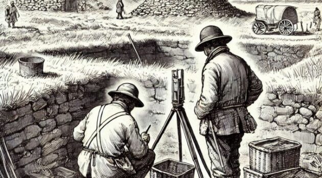 pen & ink sketch of 2 archaeologists on a 19th century site (1).png