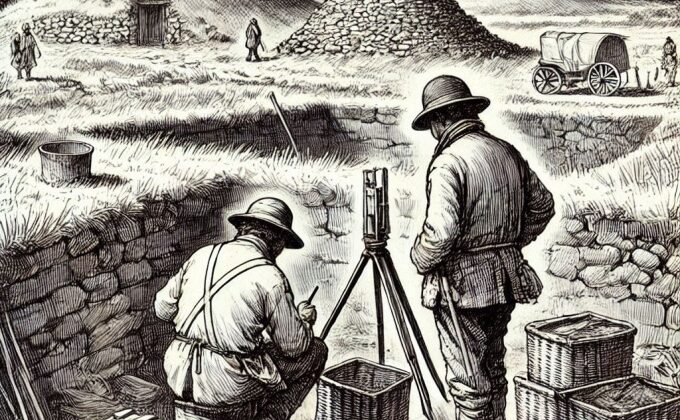 pen & ink sketch of 2 archaeologists on a 19th century site (1).png