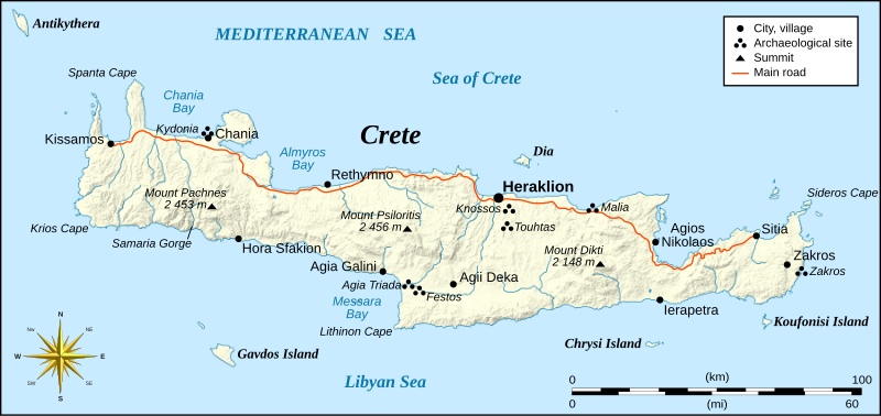 Island of Crete integrated map | Mud, Minoa and ... Marbles | The Secret Live of Marbles
