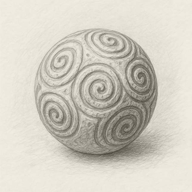 Minoan votive clay marble (imagined by AI) | Mud, Minoa and ... Marbles | The Secret Life of Marbles